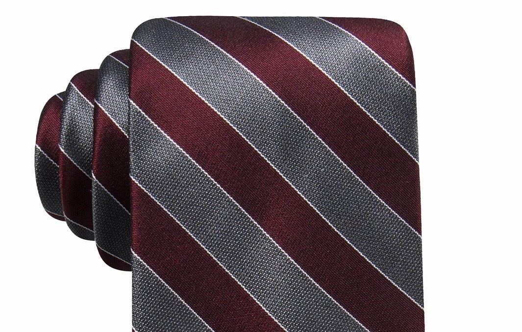 Gravata de seda listrada Andros Distinction masculina Ryan Seacrest, rosa, tamanho regular