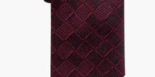 Gravata masculina com estampa geométrica de seda Franco Geo Ryan Seacrest Distinction, vermelha, tamanho regular
