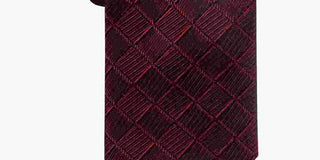 Gravata masculina com estampa geométrica de seda Franco Geo Ryan Seacrest Distinction, vermelha, tamanho regular