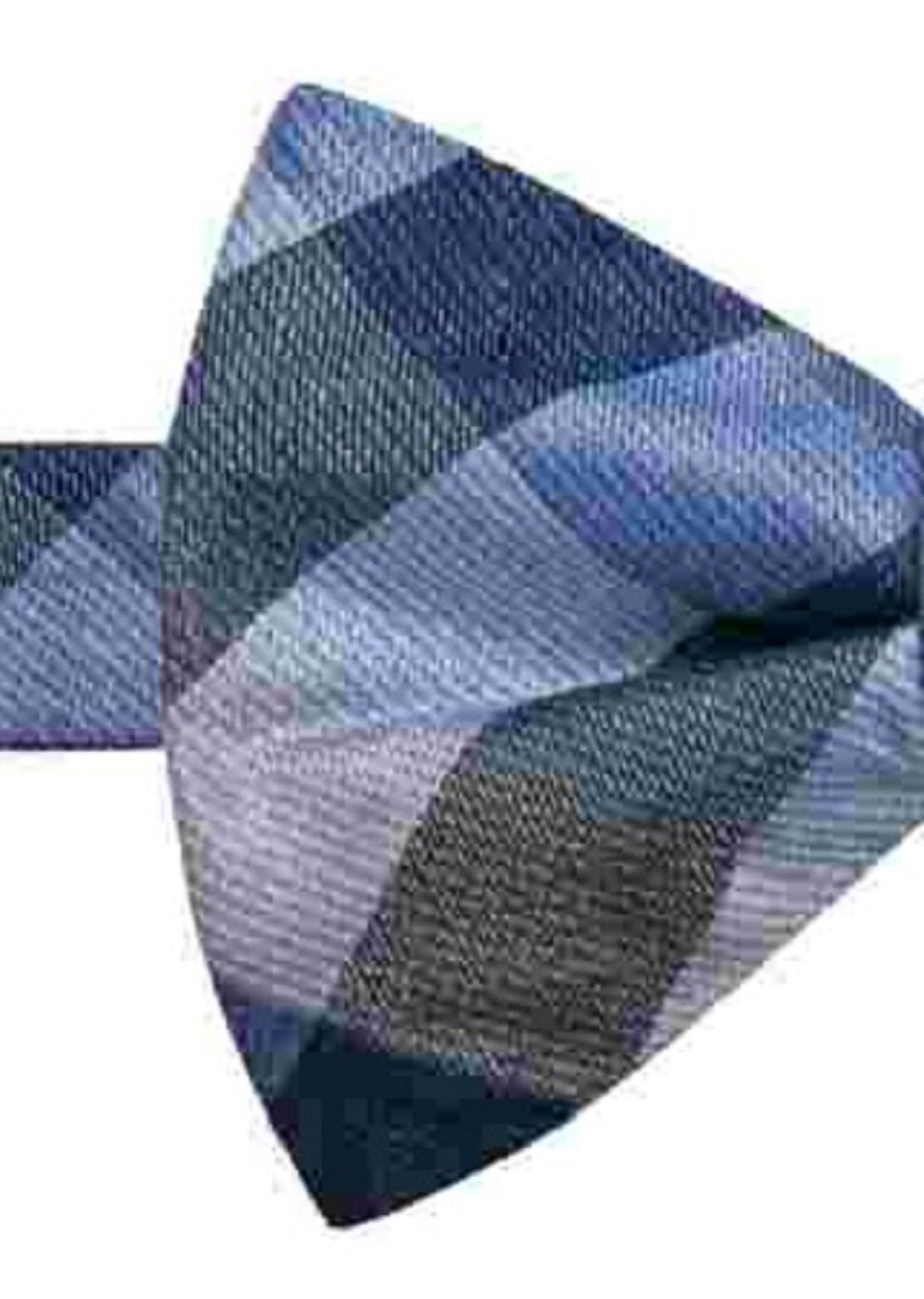 Gravata borboleta masculina Ryan Seacrest Distinction Weho Silk Check com estampa azul brilhante, tamanho regular