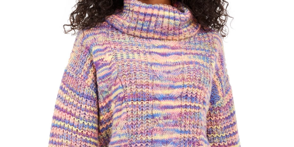 Suéter de gola alta metálico infantil sem comentários, tamanho médio sortido