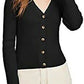 Cardigan Cropped Canelado Ultra Flirt Junior's Preto Tamanho Médio