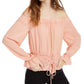 Blusa ombro a ombro Ultra Flirt Junior Rosa Tamanho Grande
