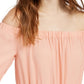 Blusa ombro a ombro Ultra Flirt Junior Rosa Tamanho Grande