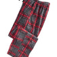 Calça de pijama grande de lã xadrez masculina Perry Ellis, vermelha, tamanho pequeno