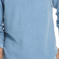 Suéter masculino vintage à prova de intempéries, azul, tamanho médio