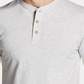 Camisa Henley Melange Masculina Vintage à Prova de Intempéries Bege Tamanho XXX-G