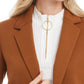 Calvin Klein Blazer Feminino Frente Aberta Marrom Tamanho 10