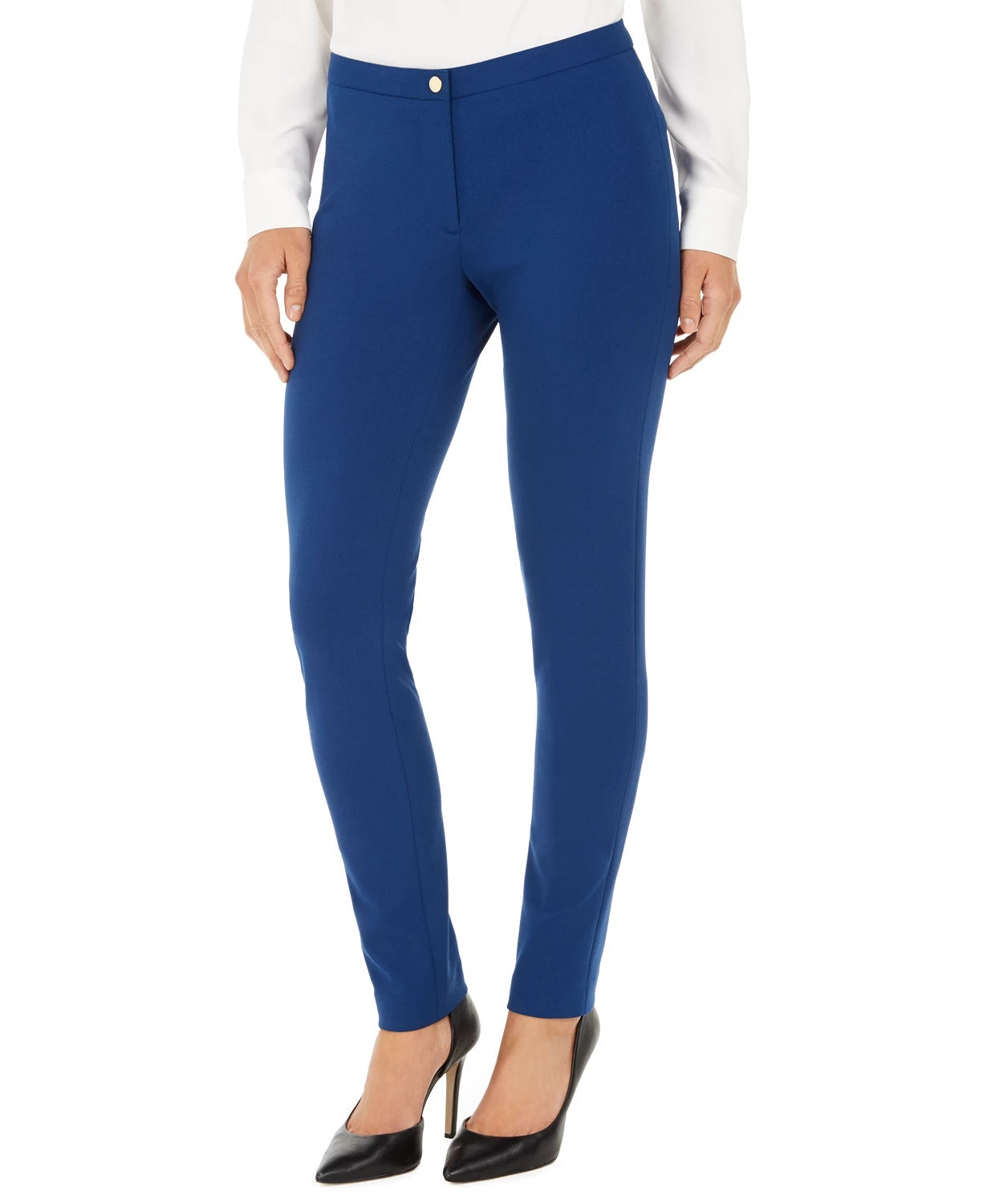Calça Calvin Klein Scuba Crepe Feminina Azul Tamanho 2