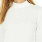 Blusa Calvin Klein Feminina Gola Alta Manga Longa Branca Tamanho XG