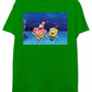 Camiseta masculina Freeze 24-7 Bob Esponja e Patrick de Natal, verde, tamanho médio