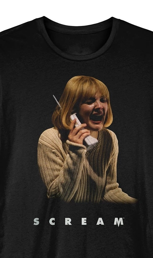 Camiseta gráfica Goodie Masculina Scream, preta, tamanho médio