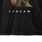 Camiseta gráfica Goodie Masculina Scream, preta, tamanho médio