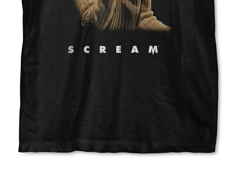 Camiseta gráfica Goodie Masculina Scream, preta, tamanho médio
