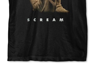 Camiseta gráfica Goodie Masculina Scream, preta, tamanho médio
