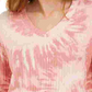 Blusa canelada aconchegante Crave Fame Junior, tingida, rosa, tamanho pequeno