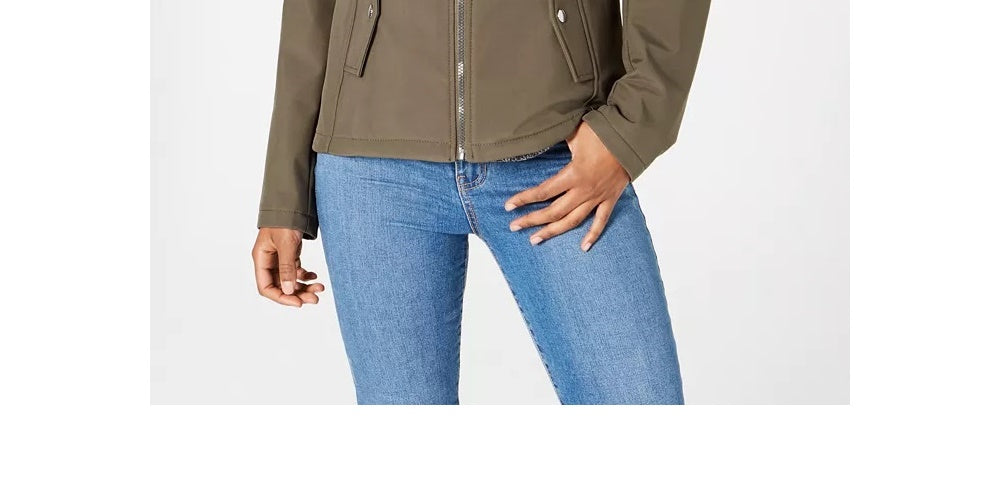 Jaqueta com capuz resistente à água Sebby Juniors cinza escuro tamanho médio