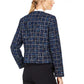 Calvin Klein Jaqueta Feminina Petite Tweed Aberta Frente Azul Tamanho 14 P