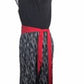 Macacão feminino Connected Apparel com estampa de blocos de cores, sem mangas, decote redondo, perna larga, preto, tamanho 10 P
