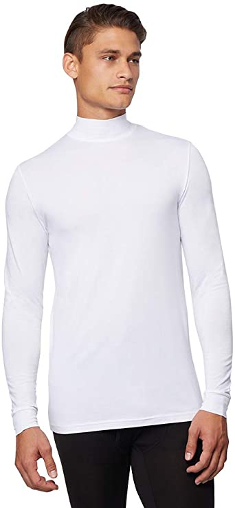 Camisa de gola alta masculina 32 Degrees, branca, tamanho pequeno