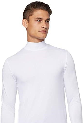 Camisa de gola alta masculina 32 Degrees, branca, tamanho pequeno