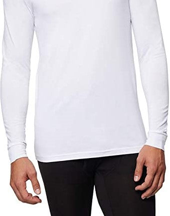 Camisa de gola alta masculina 32 Degrees, branca, tamanho pequeno