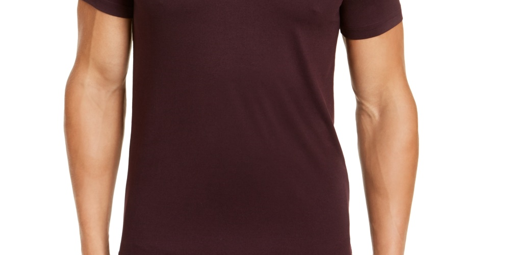 Camisa casual masculina de manga curta roxa 32 Degree, tamanho grande