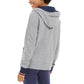 Tommy Hilfiger Sport com capuz e logotipo com zíper feminino, cinza, tamanho pequeno