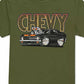 Camiseta masculina Chevy Graphic H3, verde, tamanho médio