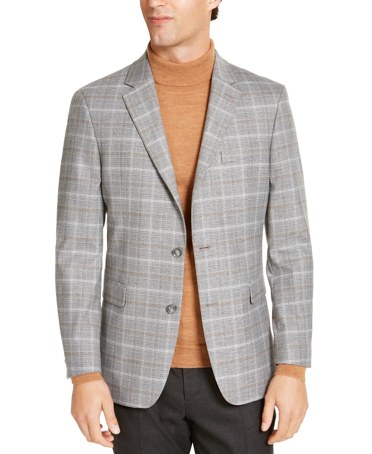 Casaco xadrez masculino Tommy Hilfiger bege tamanho 46
