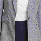 Blazer DKNY Feminino Marled com Um Botão Azul Tamanho 6