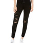 Calça jeans rasgada com botões Vanilla Star Junior, preta, tamanho 5