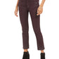 Calça jeans feminina Vigoss, cor vinho, com revestimento reto, rosa escuro, tamanho 29