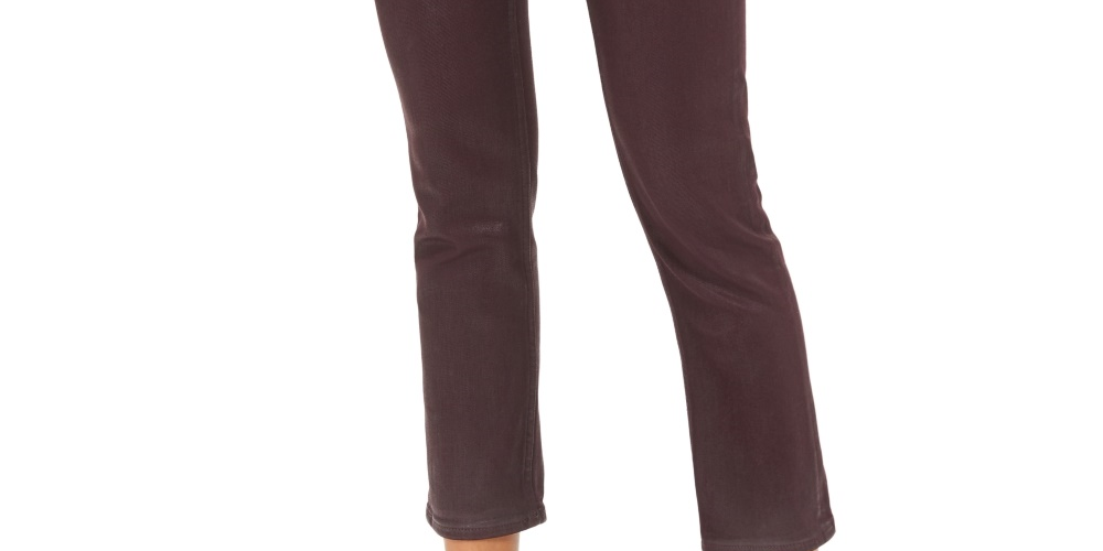 Calça jeans feminina Vigoss, cor vinho, com revestimento reto, rosa escuro, tamanho 29