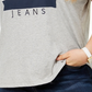 Camiseta Tommy Hilfiger Feminina de Algodão com Logotipo Cinza Tamanho 2X