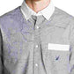 Camisa casual masculina com estampa de mapa Oxford Nautica, cinza, tamanho X-G