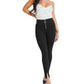 Calça skinny Guess Kumiko com zíper frontal, preta, tamanho médio