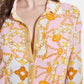 Camisa feminina Guess Madyson estampada manga comprida rosa tamanho médio