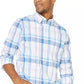 Camisa xadrez azul vela masculina Nautica tamanho natural médio