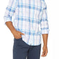Camisa xadrez azul vela masculina Nautica tamanho natural médio