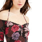 Blusa estampada Julissa ombro a ombro Guess feminina - preta tamanho X-S