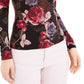 Blusa estampada Julissa ombro a ombro Guess feminina - preta tamanho X-S