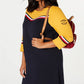 Vestido moletom feminino Tommy Hilfiger plus size com listras de algodão, amarelo, tamanho 1X