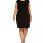 Vestido tubinho sem mangas Calvin Klein feminino plus size preto com detalhes embelezados, tamanho 2X