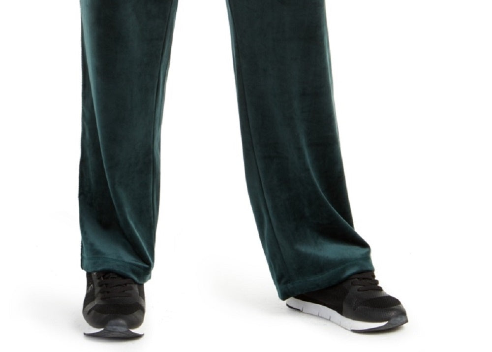 Calça feminina Calvin Klein Plus Size Velour Wide Leg Azul Tamanho 2X