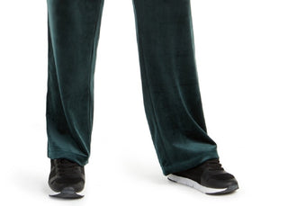 Calça feminina Calvin Klein Plus Size Velour Wide Leg Azul Tamanho 2X