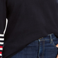 Suéter feminino Tommy Hilfiger Plus Size Ivy com manga listrada, azul, tamanho 0X