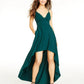 Vestido alto e baixo com decote recortado Speechless Juniors, verde brilhante, tamanho 5