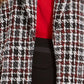 Jaqueta Calvin Klein Plus Tweed Xadrez Feminina Vermelha Tamanho 18W