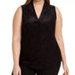 Blusa Calvin Klein Feminina Estampa Leopardo Preta Tamanho 1X